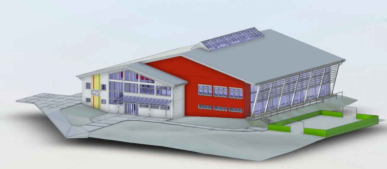 3D-Gebäudemodell eines Referenzprojekts